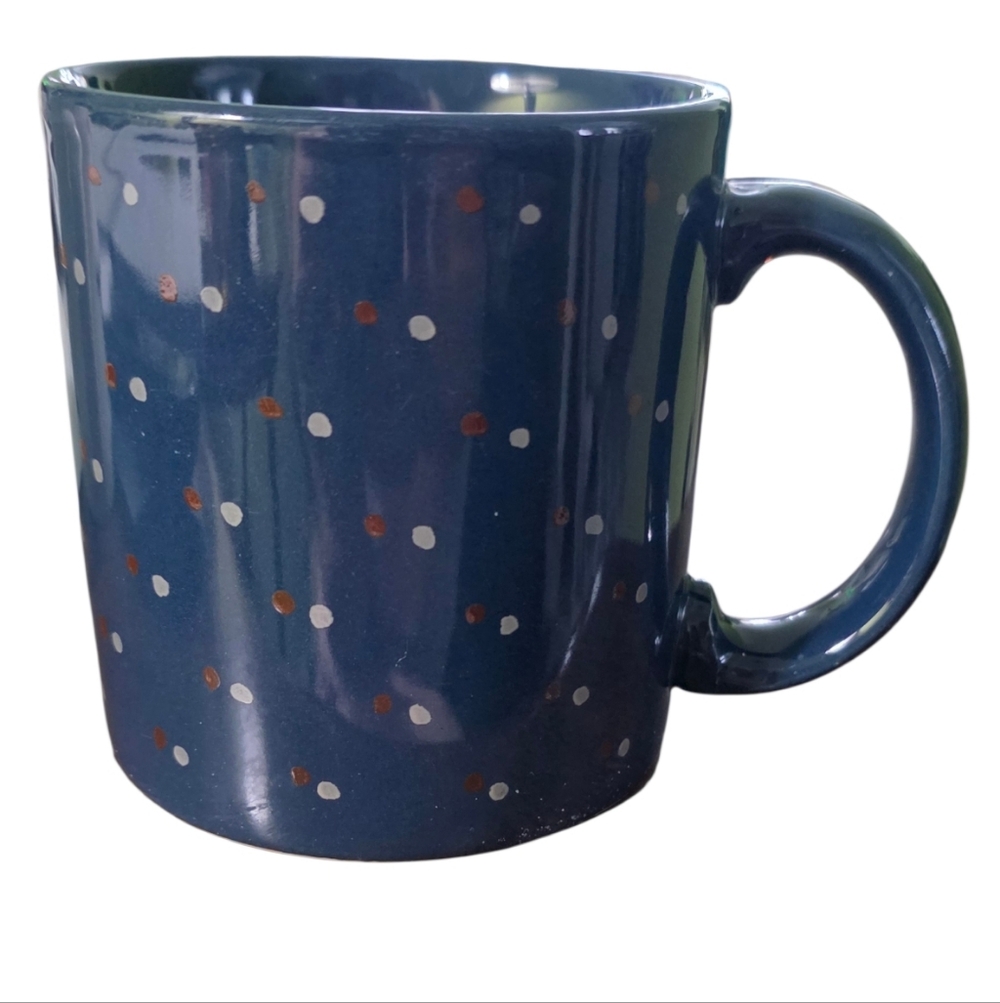 Blue Polka Dot Mug..Vintage..Made In England
